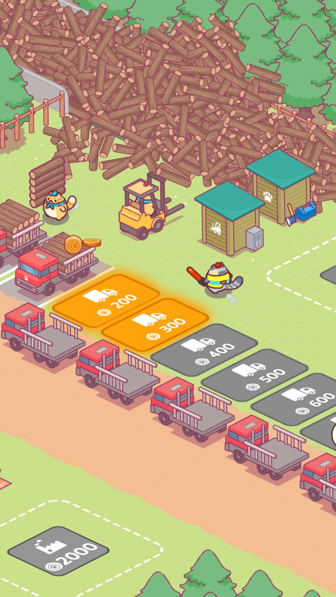 اسکرین شات 2 بازی Lumbercat: Cute Idle Tycoon