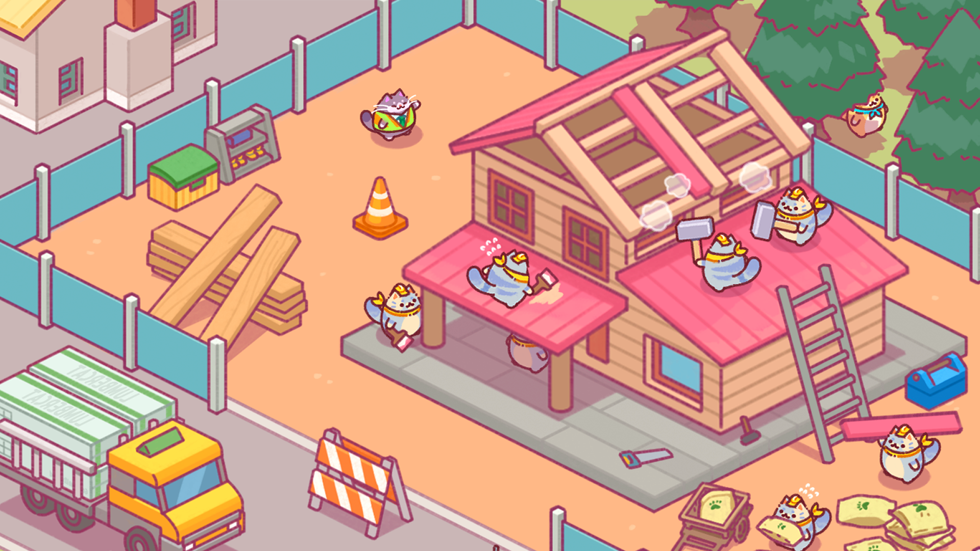 اسکرین شات 6 بازی Lumbercat: Cute Idle Tycoon