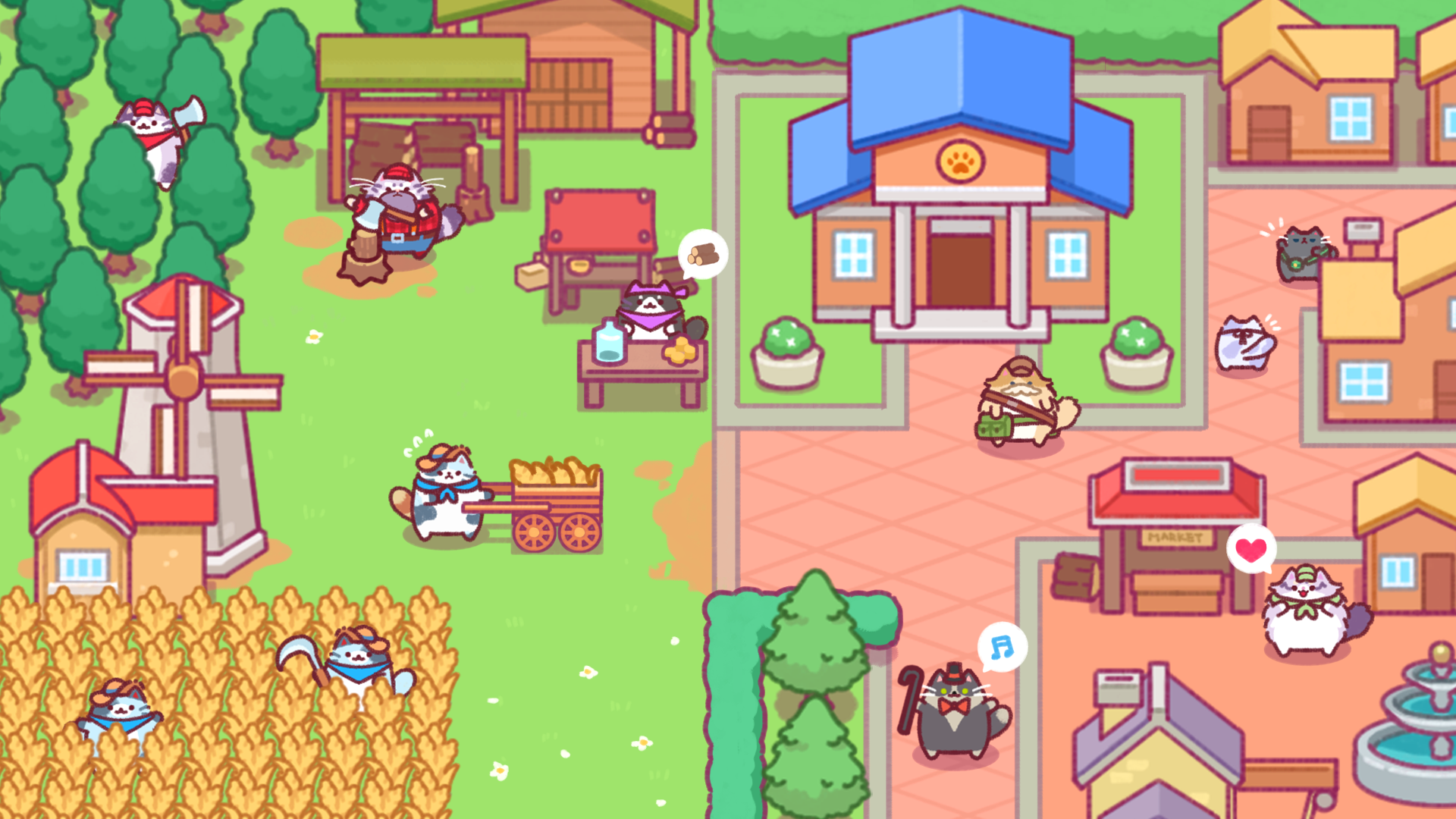 اسکرین شات 4 بازی Cat Town Valley: Healing Farm