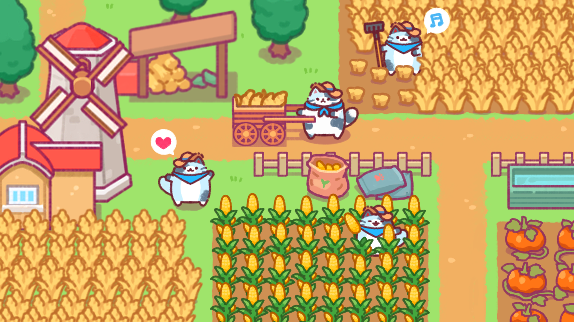 اسکرین شات 1 بازی Cat Town Valley: Healing Farm