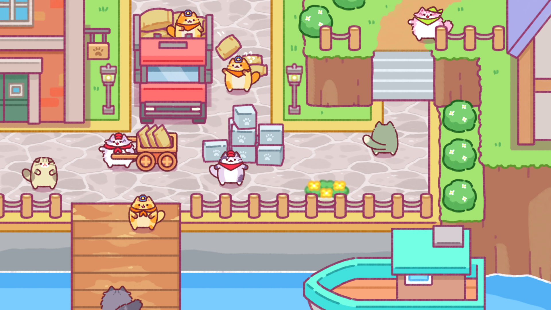 اسکرین شات 3 بازی Cat Town Valley: Healing Farm