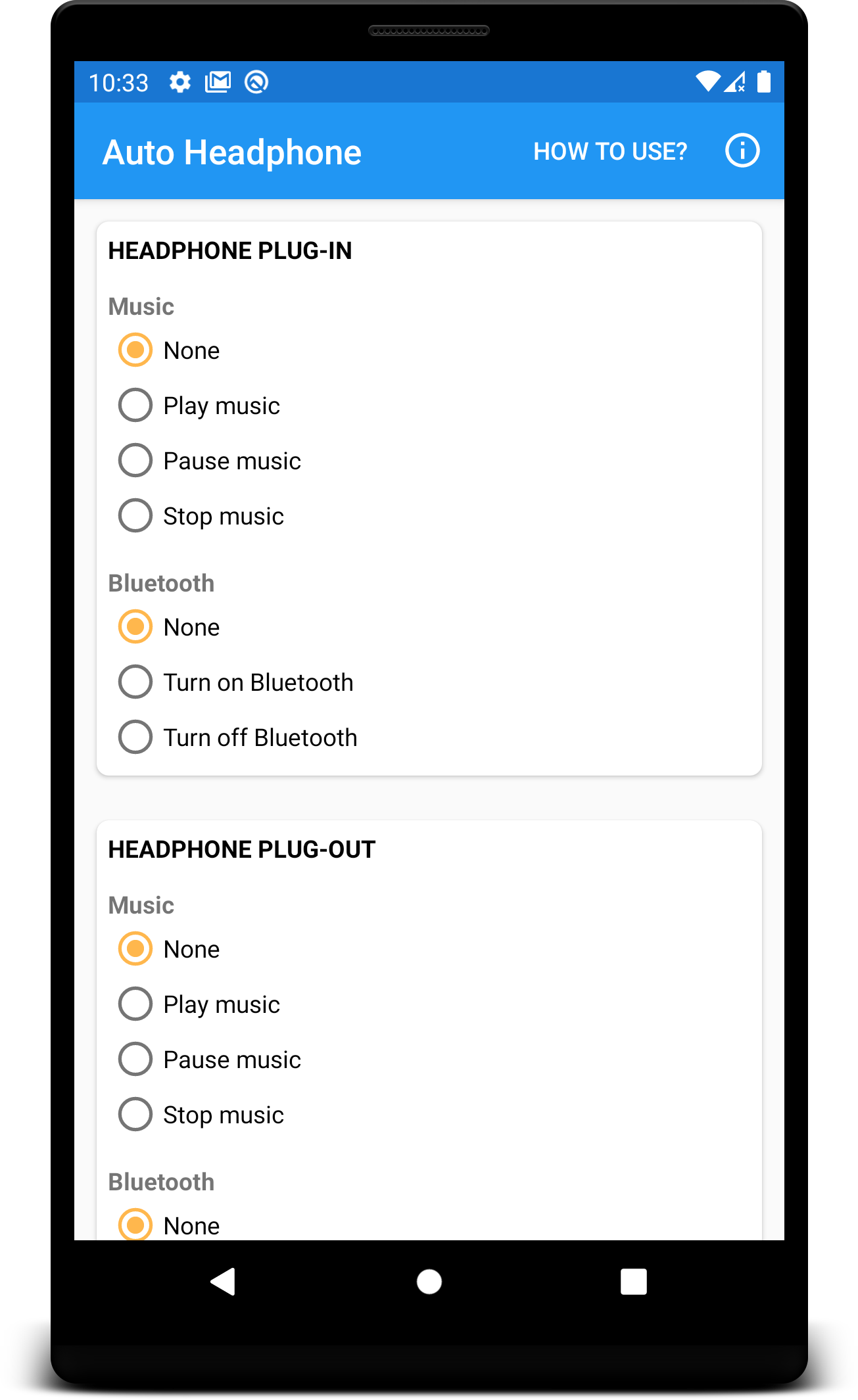 اسکرین شات 3 برنامه Auto Headphone