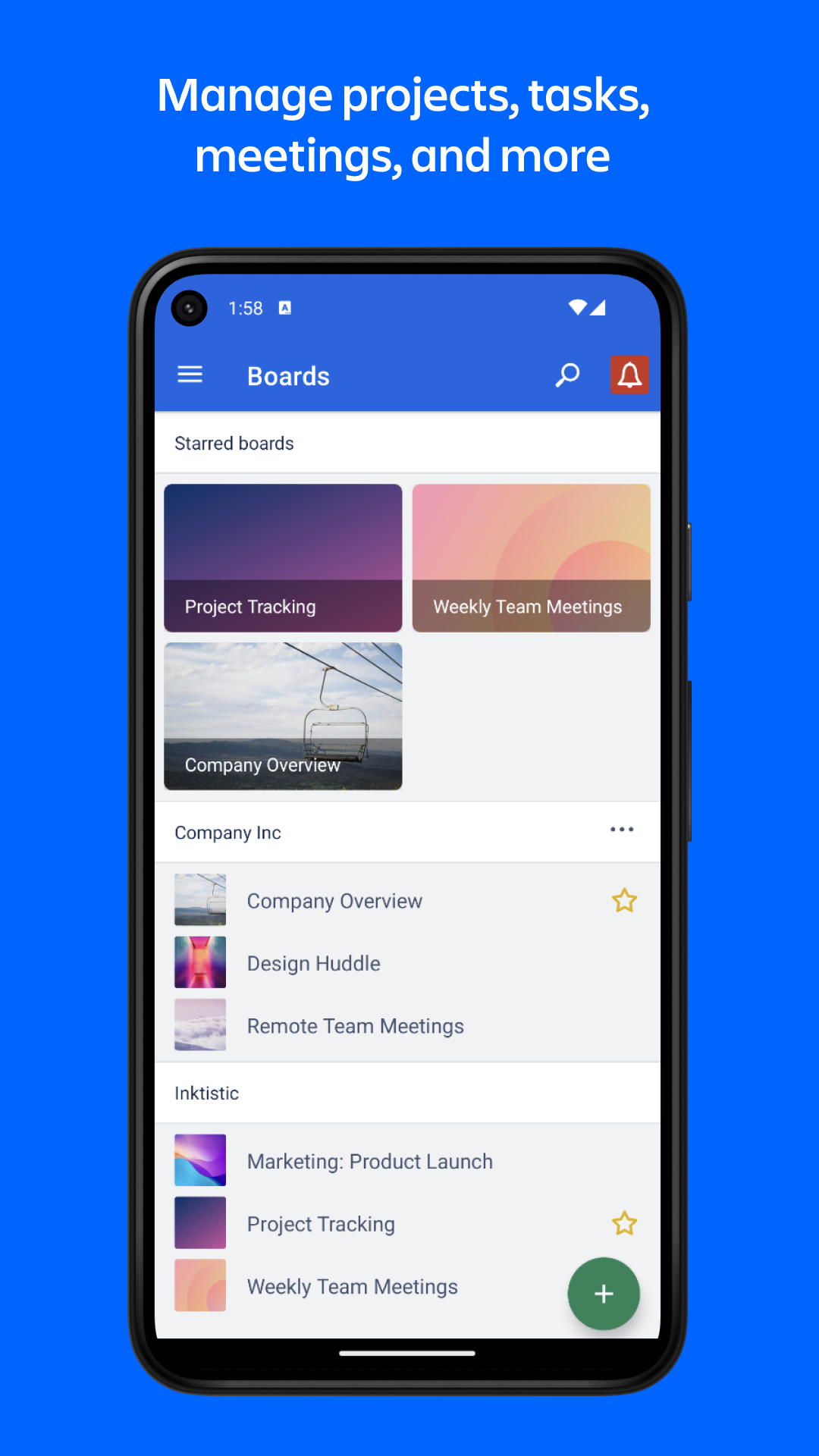 اسکرین شات 1 برنامه Trello: Manage Team Projects