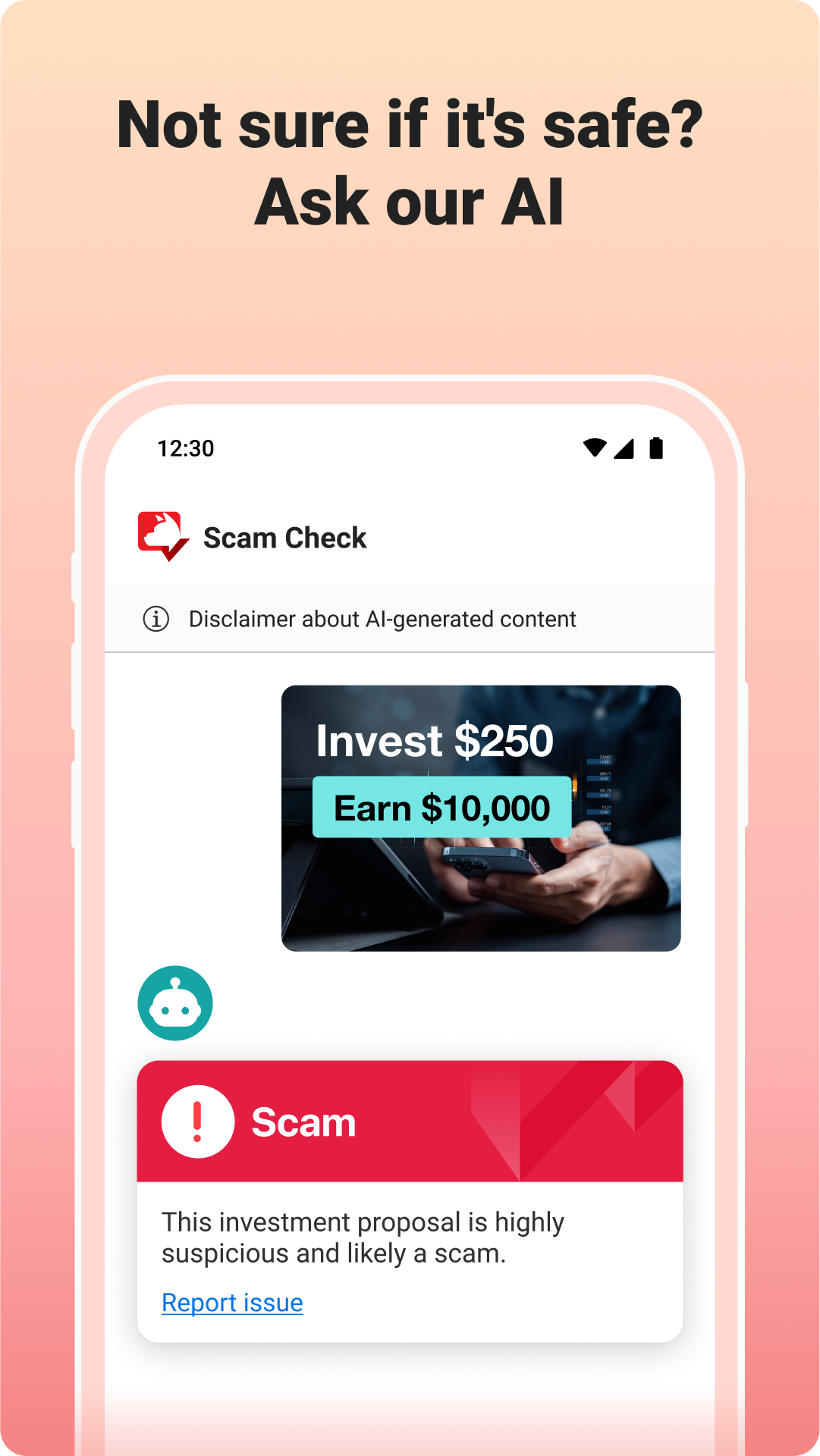 اسکرین شات 4 برنامه Trend Micro ScamCheck
