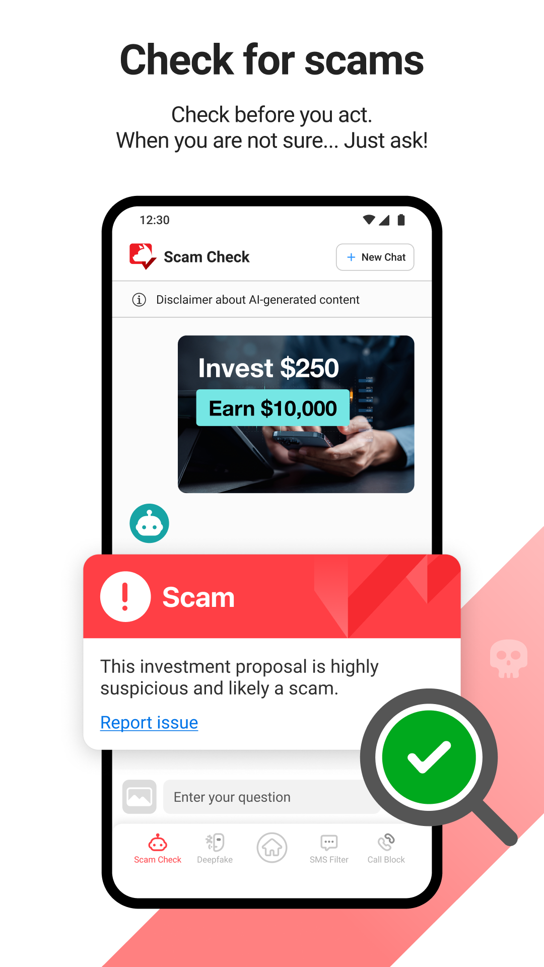 اسکرین شات 2 برنامه Trend Micro ScamCheck