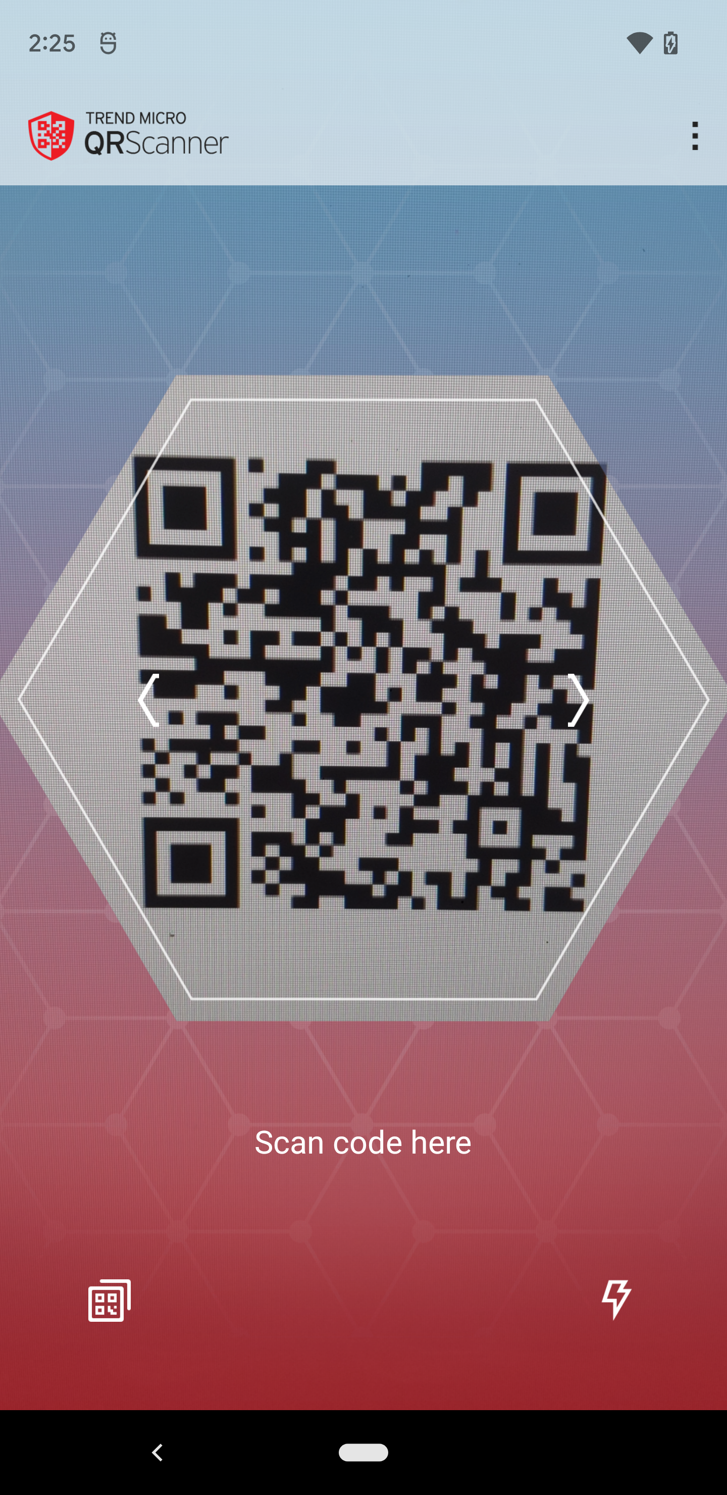 اسکرین شات 1 برنامه QR Scanner-Safe QR Code Reader