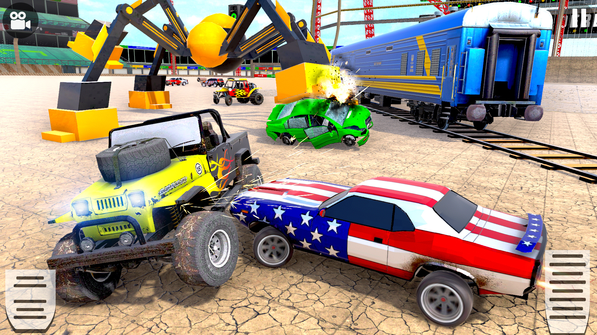 اسکرین شات 8 برنامه Train Car Derby Demolition Sim