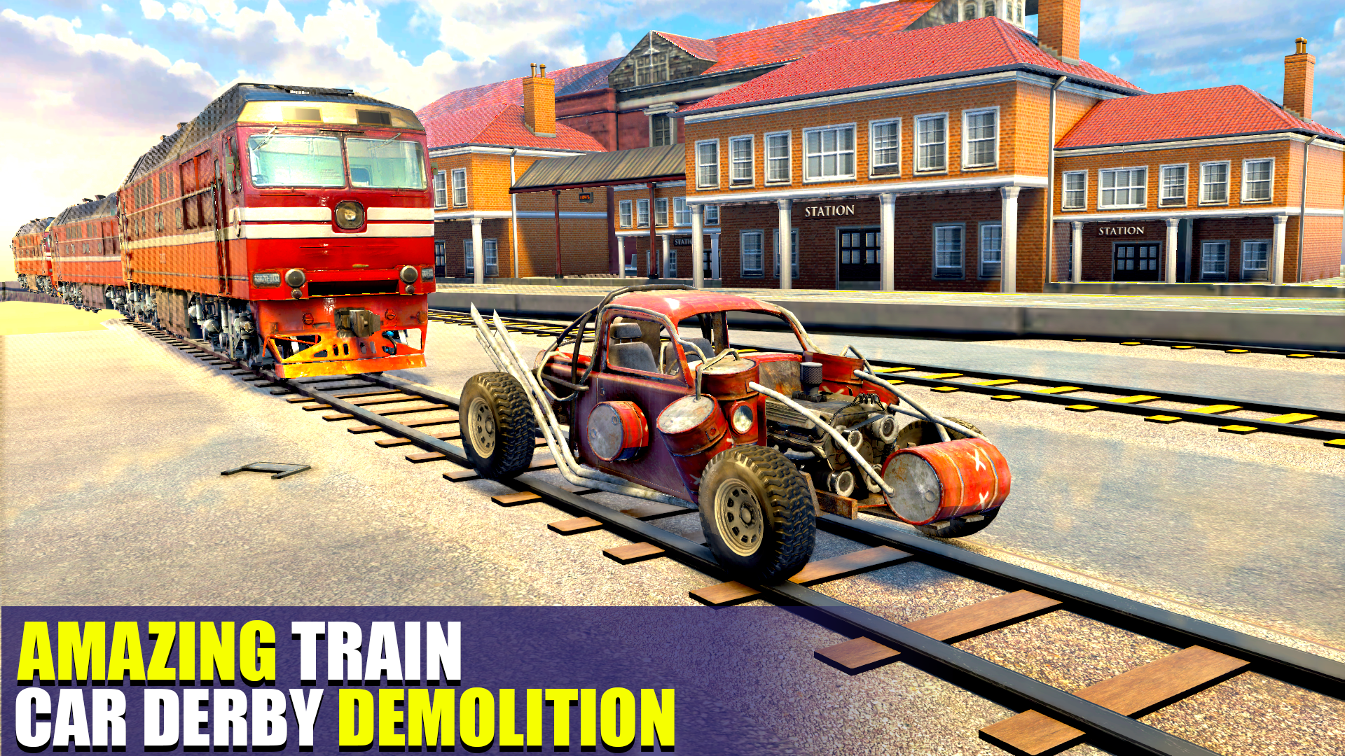 اسکرین شات 3 برنامه Train Car Derby Demolition Sim