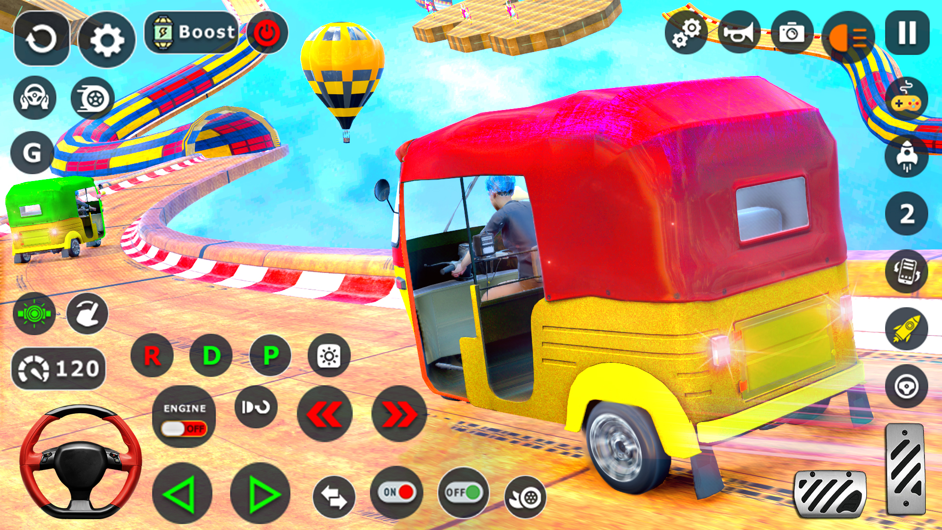 اسکرین شات 3 بازی Tuk Tuk Taxi Driving Games 3D