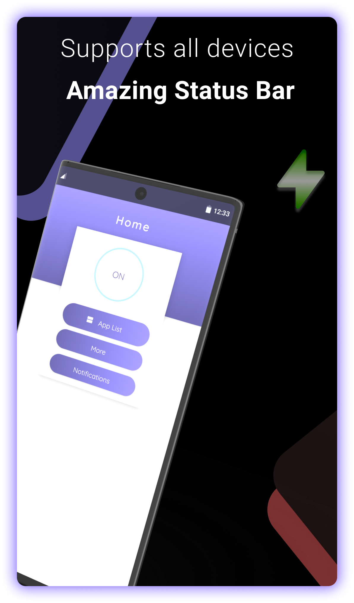 اسکرین شات 2 برنامه Material Status Bar