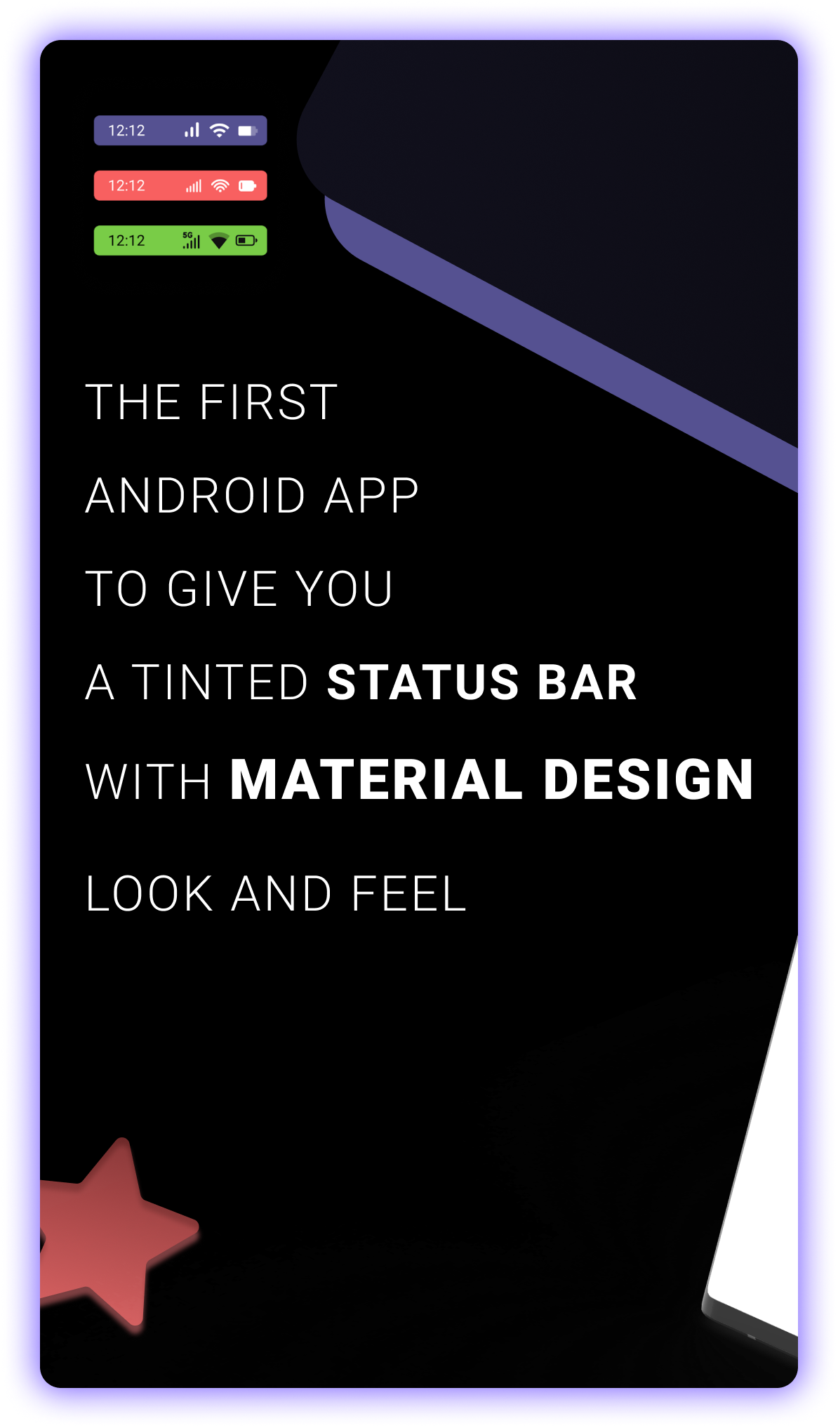اسکرین شات 1 برنامه Material Status Bar