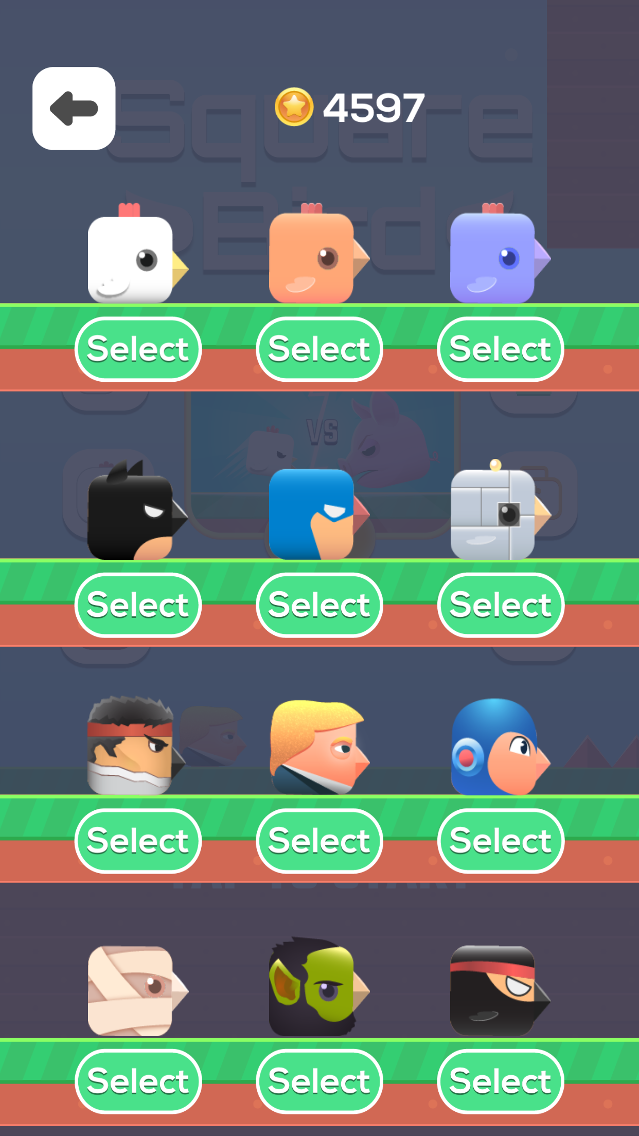 اسکرین شات 4 بازی Square Bird - Flappy Chicken