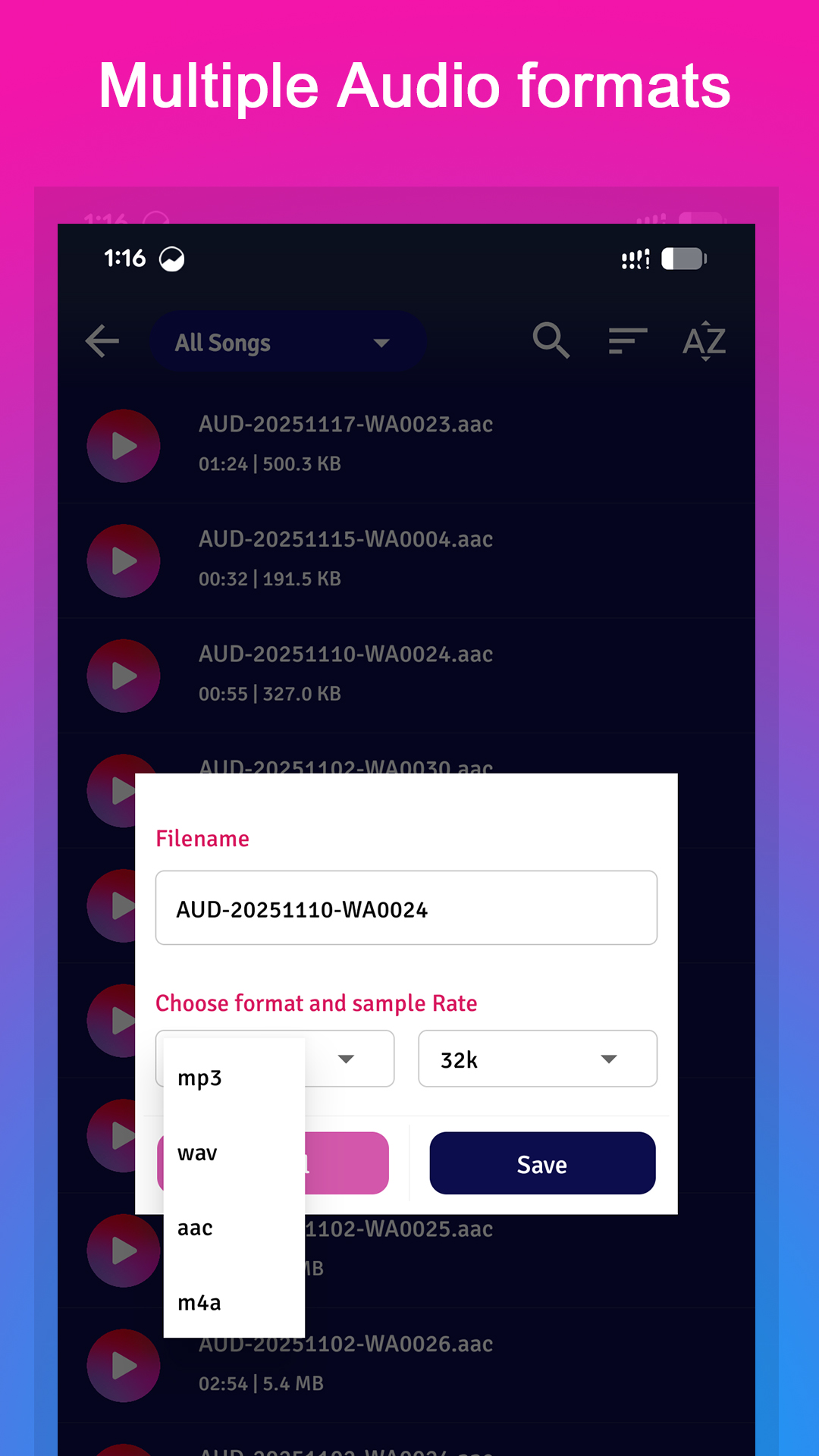اسکرین شات 6 برنامه Video to Audio Mp3 Converter