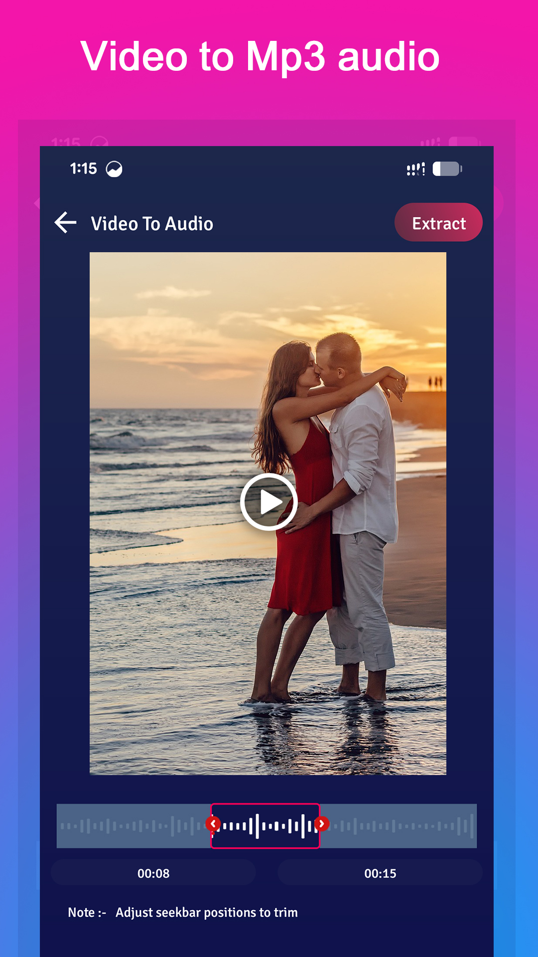 اسکرین شات 2 برنامه Video to Audio Mp3 Converter