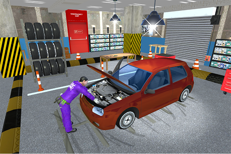 اسکرین شات 1 بازی Car Mechanic Robot Workshop