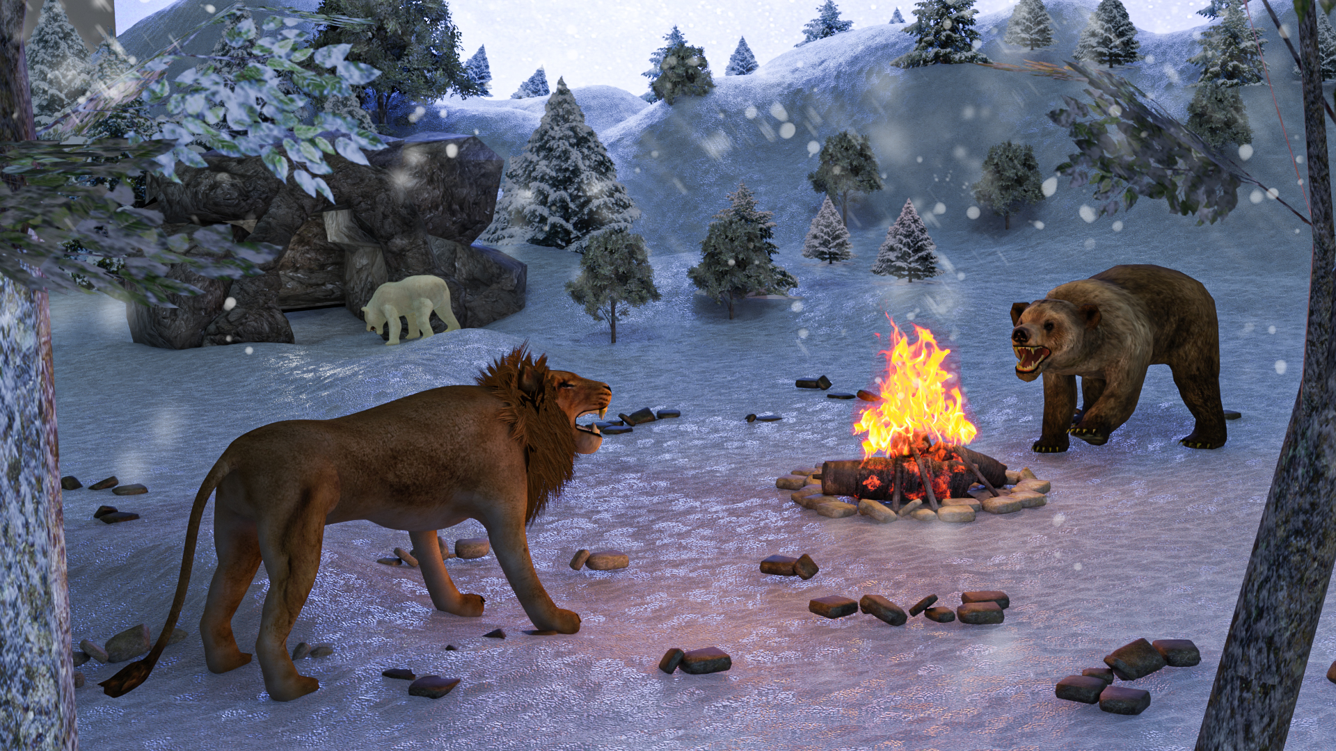 اسکرین شات 3 بازی Polar Bear Family Survival