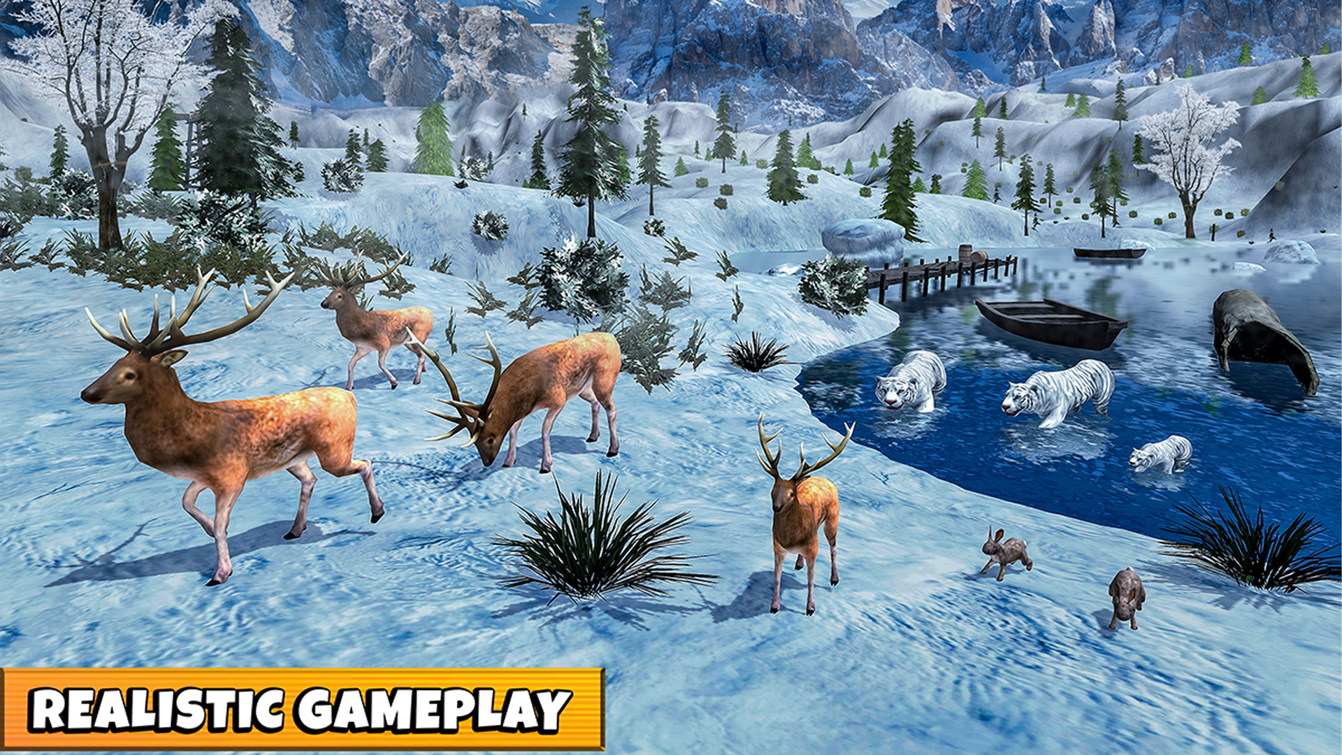 اسکرین شات 6 بازی Snow Tiger Game Family Survive