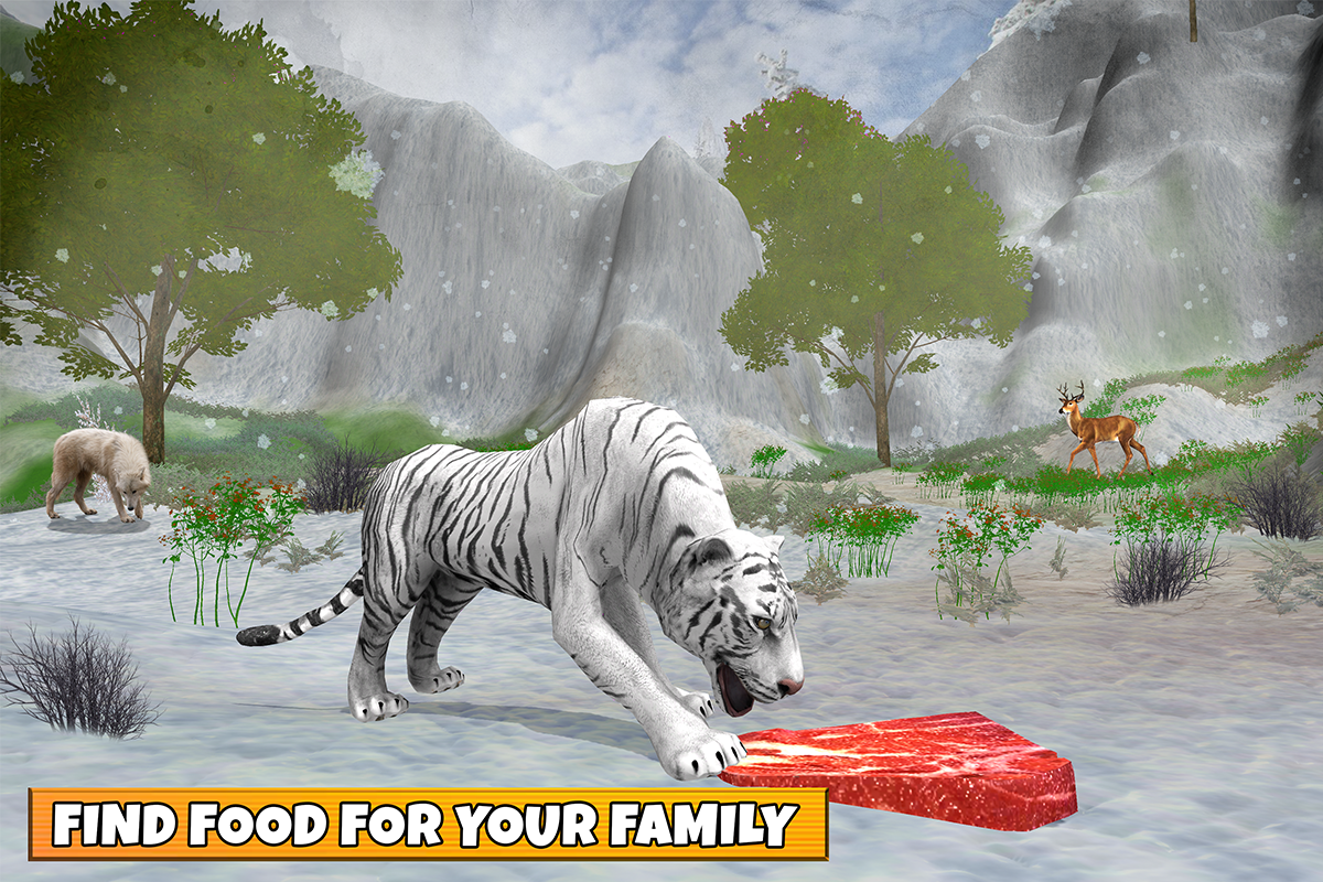 اسکرین شات 2 بازی Snow Tiger Game Family Survive