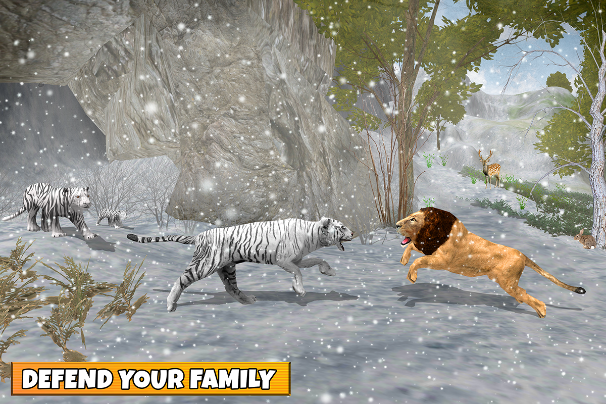 اسکرین شات 4 بازی Snow Tiger Game Family Survive