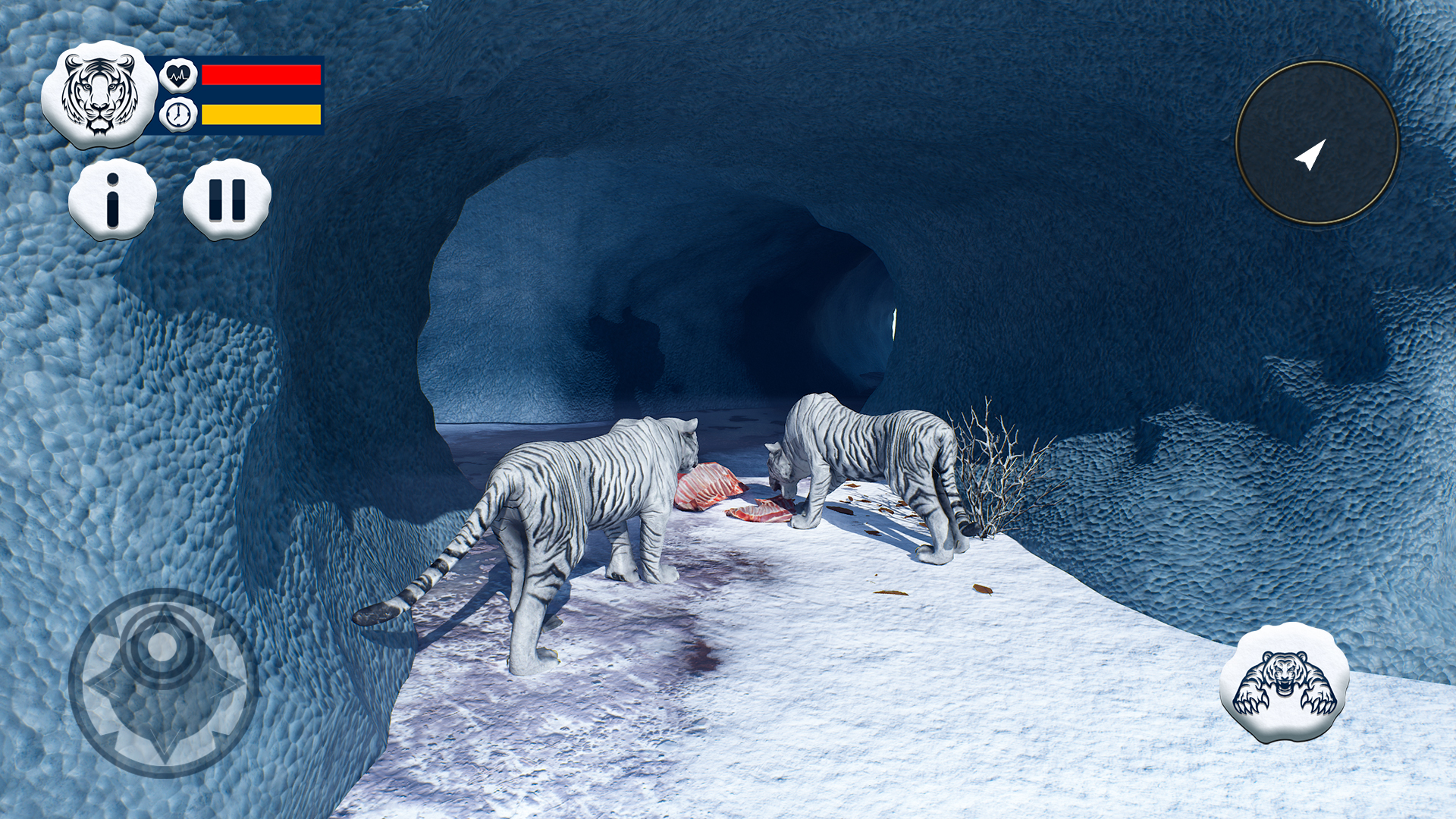 اسکرین شات 1 بازی Snow Tiger Game Family Survive