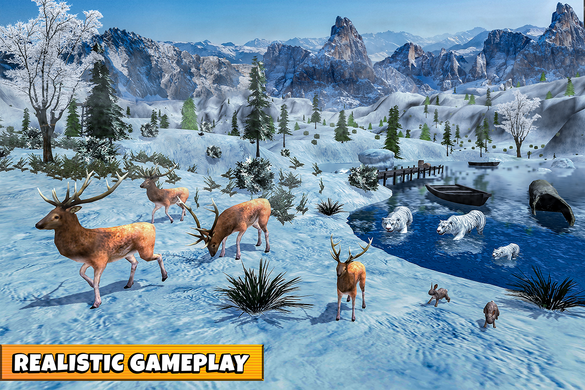 اسکرین شات 3 بازی Snow Tiger Game Family Survive