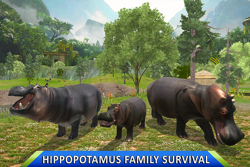 اسکرین شات 3 برنامه Wild Hippo Beach Simulator