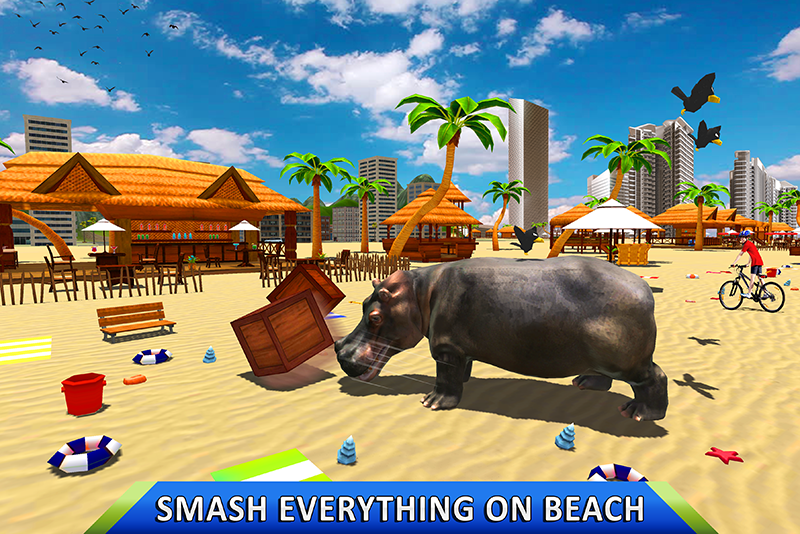 اسکرین شات 7 برنامه Wild Hippo Beach Simulator