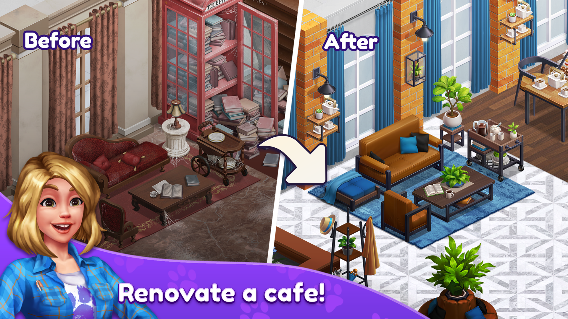 اسکرین شات 1 بازی Piper's Pet Cafe - Solitaire