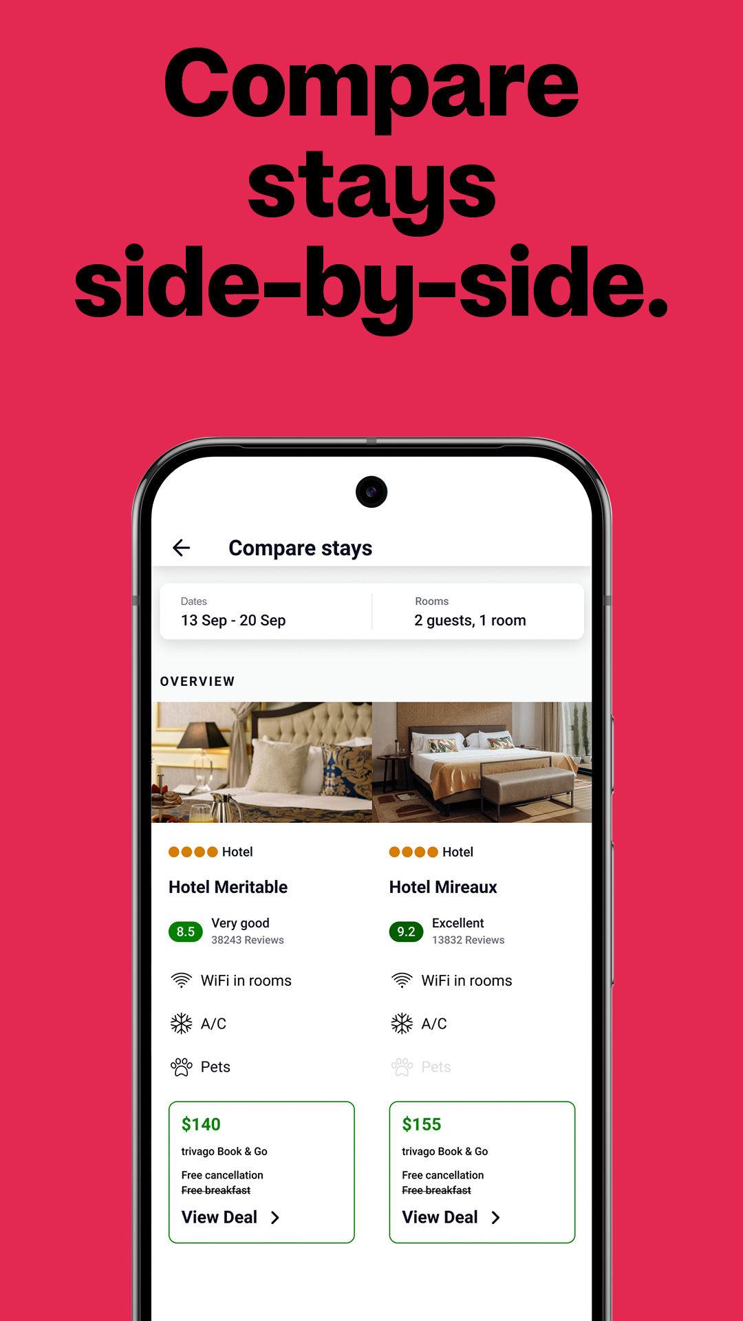 اسکرین شات 6 برنامه trivago: Compare hotel prices