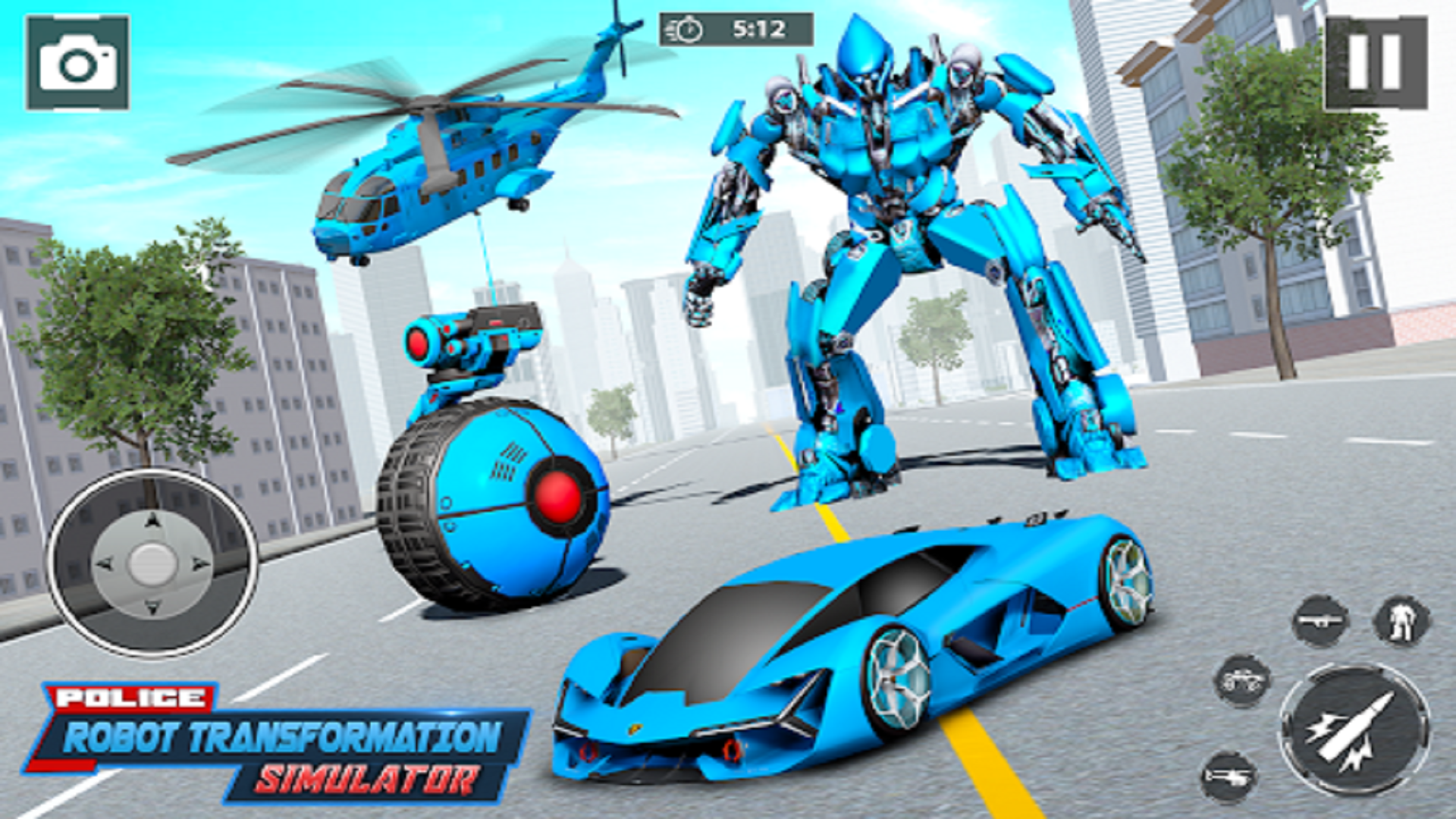 اسکرین شات 6 بازی Robot Helicopter Car Transform