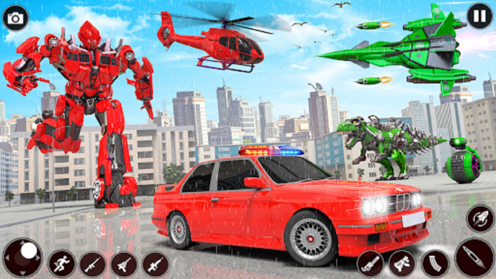 اسکرین شات 4 بازی Robot Helicopter Car Transform