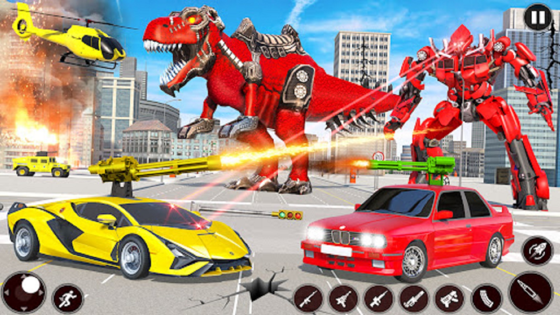 اسکرین شات 3 بازی Robot Helicopter Car Transform