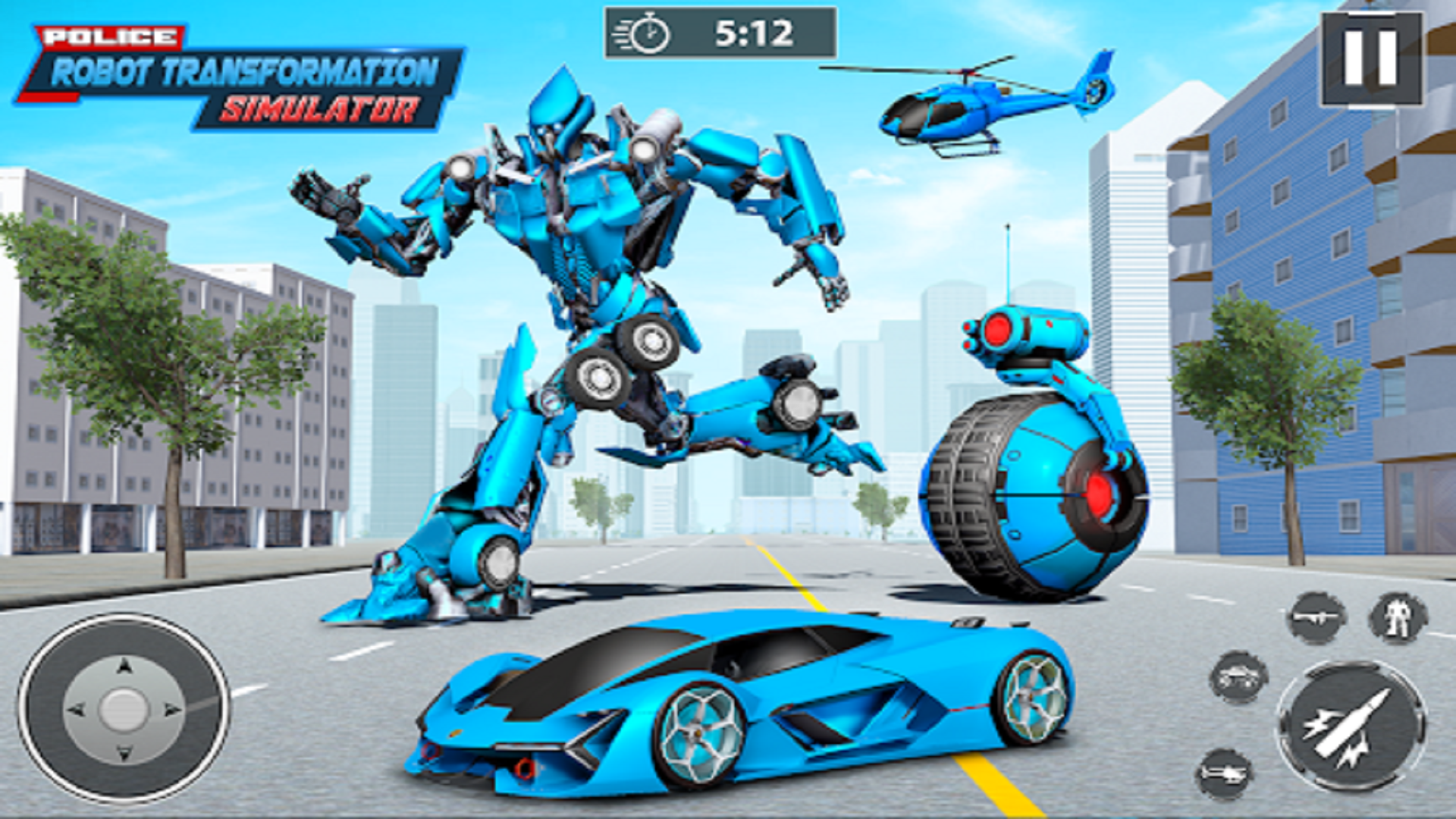 اسکرین شات 5 بازی Robot Helicopter Car Transform