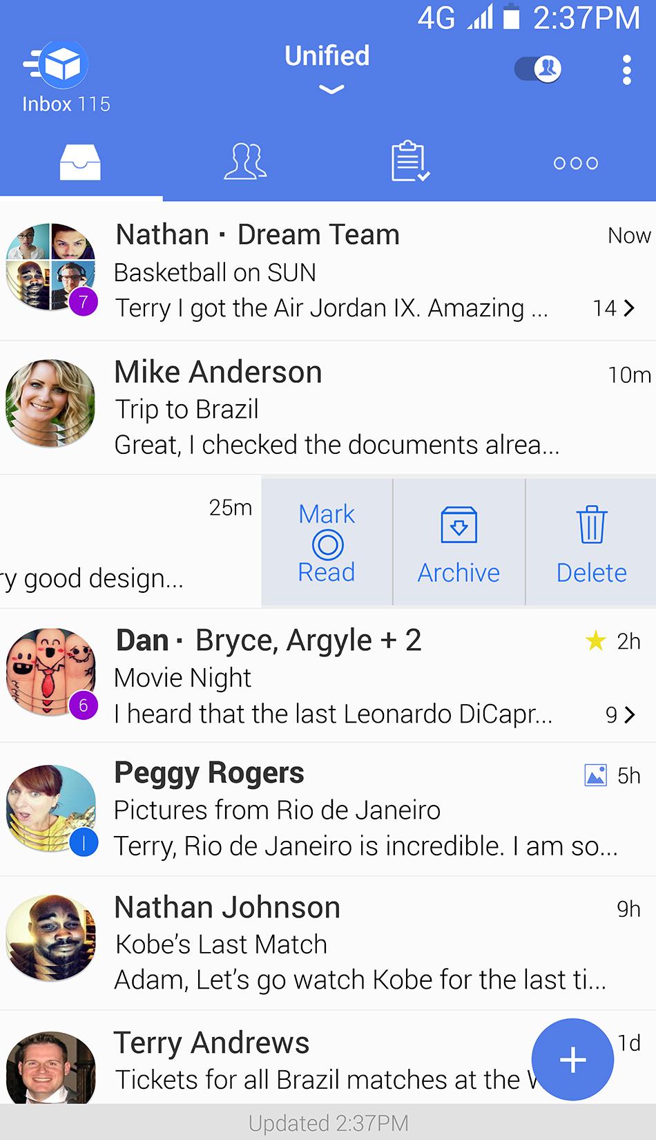 اسکرین شات 3 برنامه TypeApp mail - email app