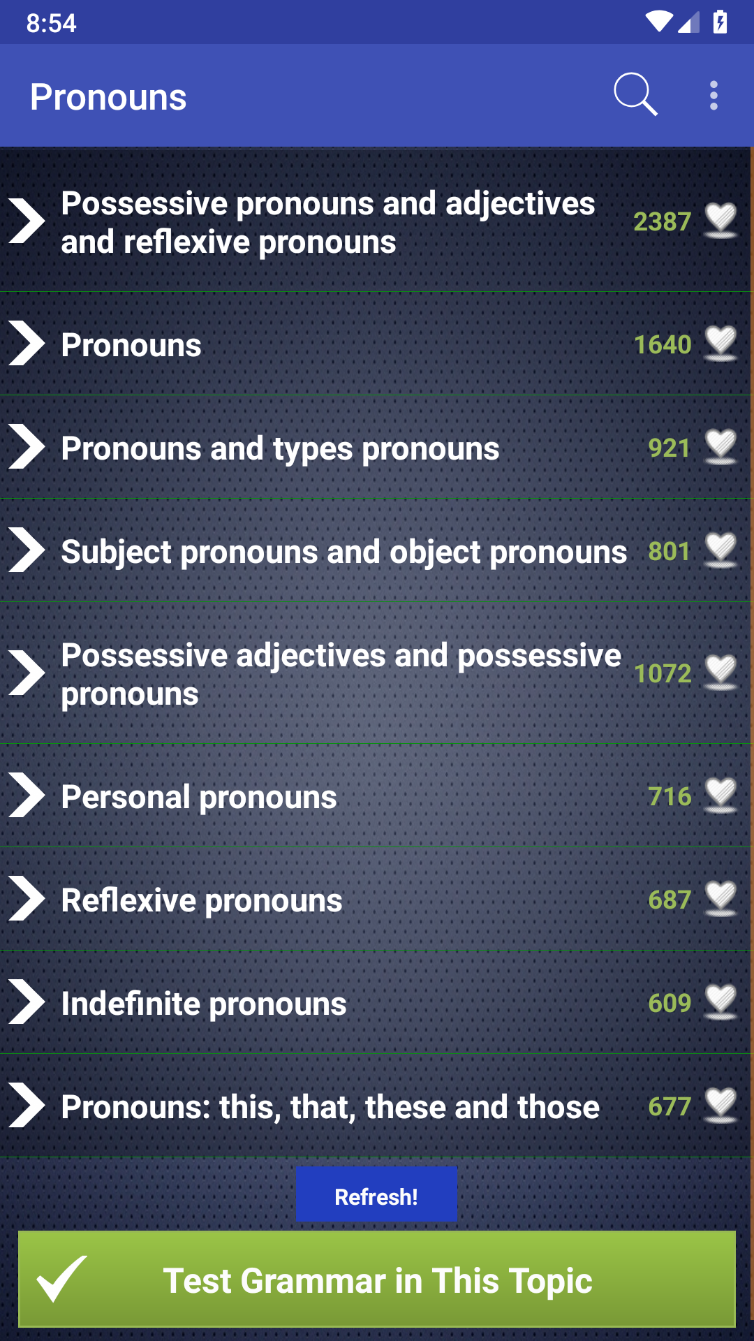 اسکرین شات 4 برنامه English Grammar in Use & Test