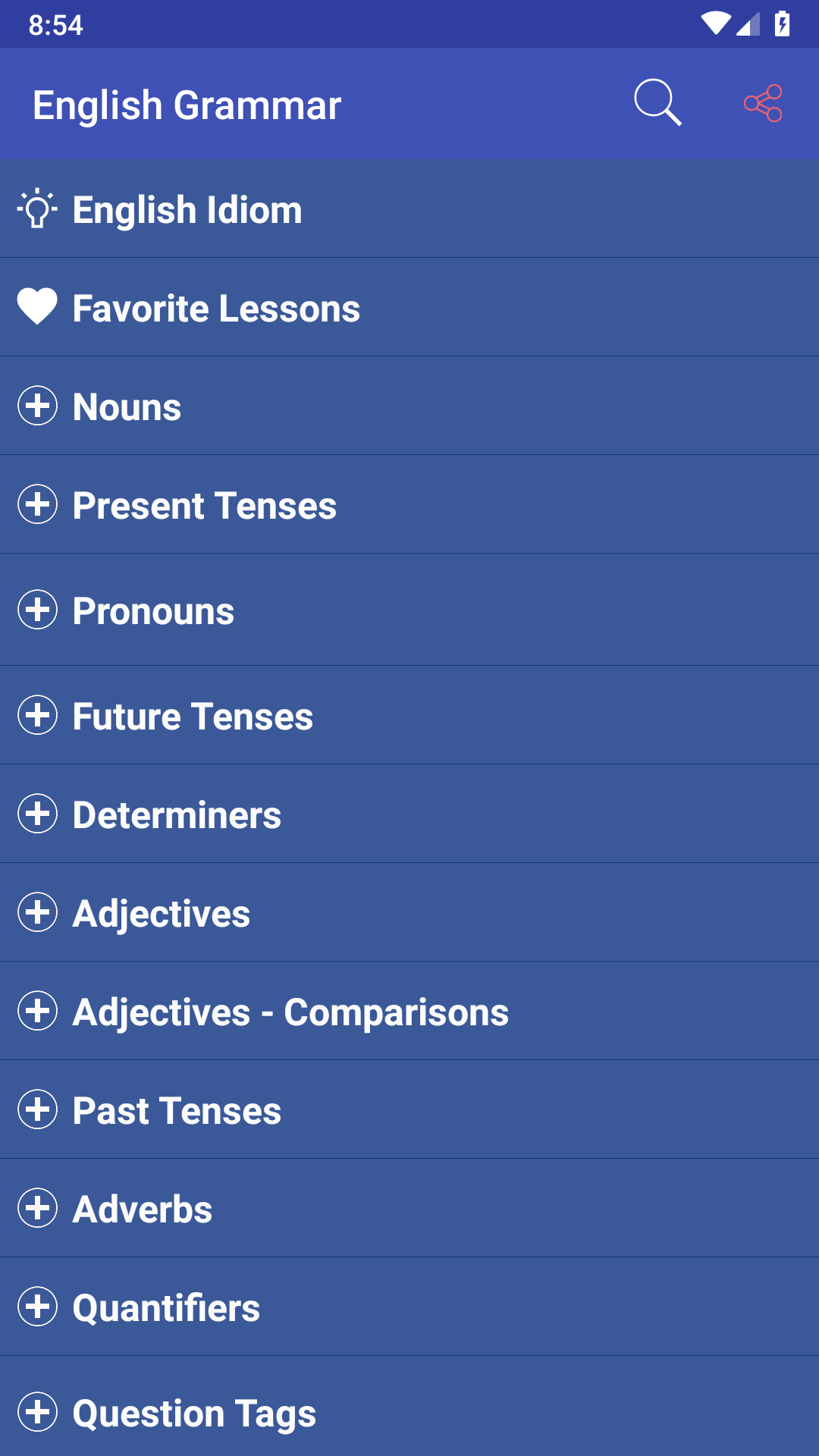 اسکرین شات 3 برنامه English Grammar in Use & Test