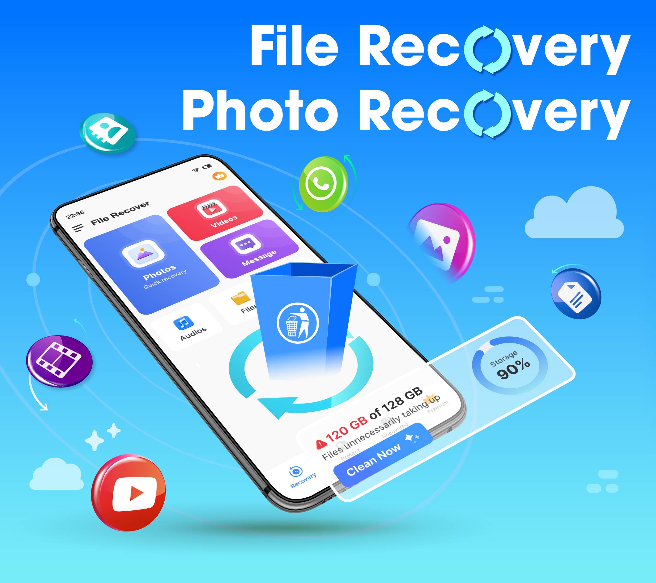اسکرین شات 1 برنامه File Recovery, Photo Recovery