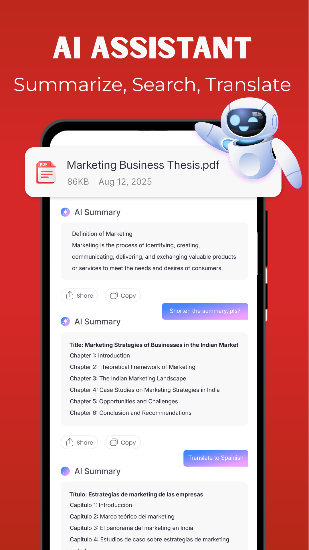اسکرین شات 2 برنامه PDF Reader - PDF Converter