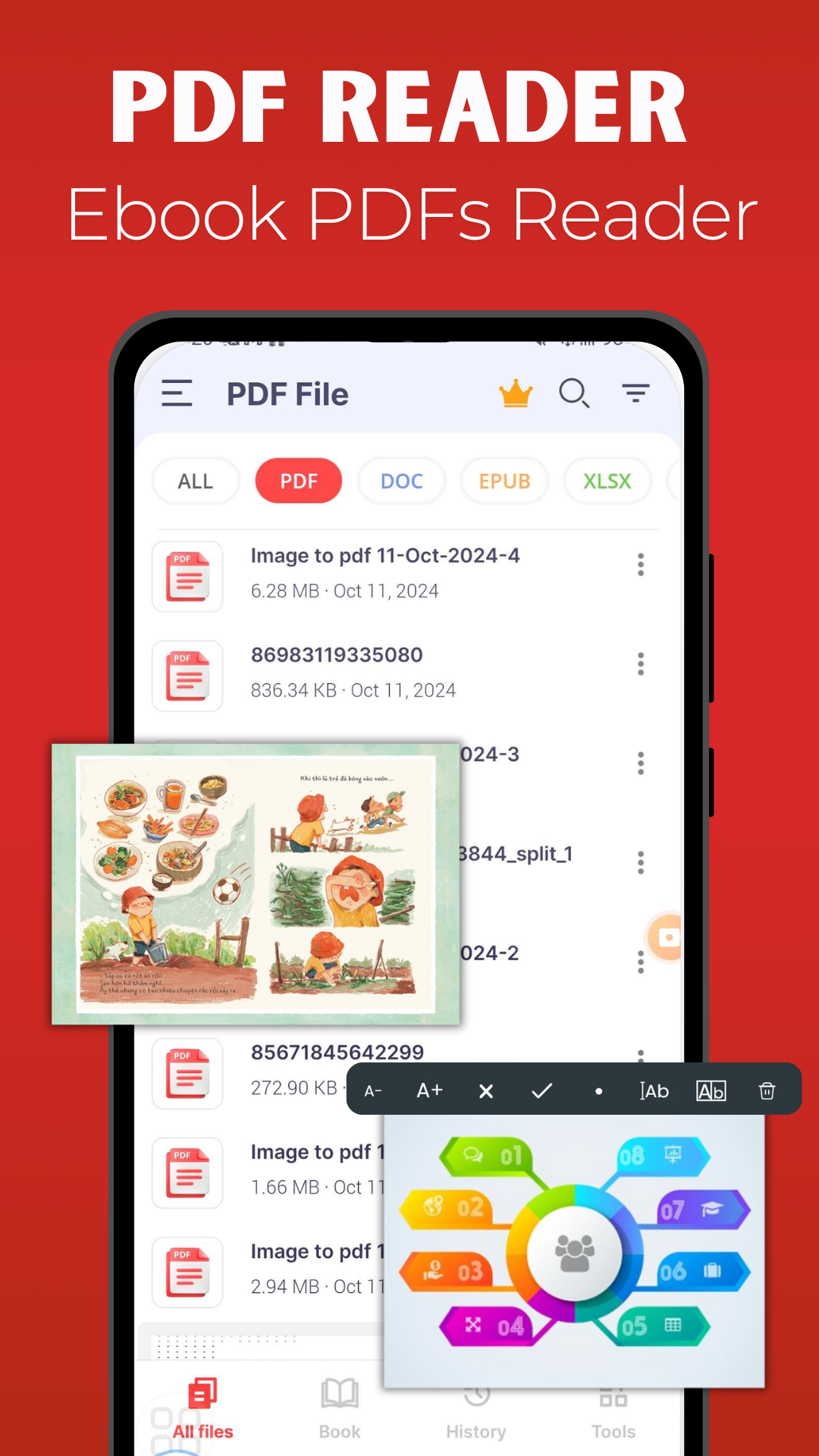 اسکرین شات 1 برنامه PDF Reader - PDF Converter