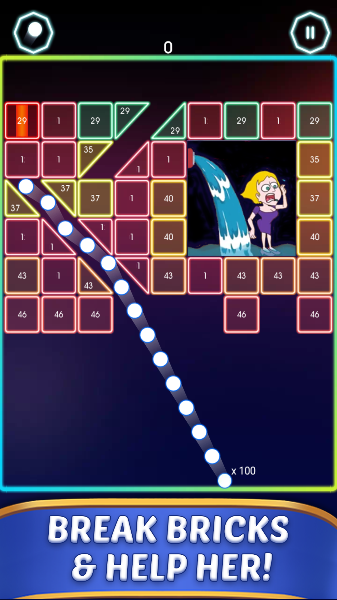 اسکرین شات 3 بازی Bricks Breaker Fun