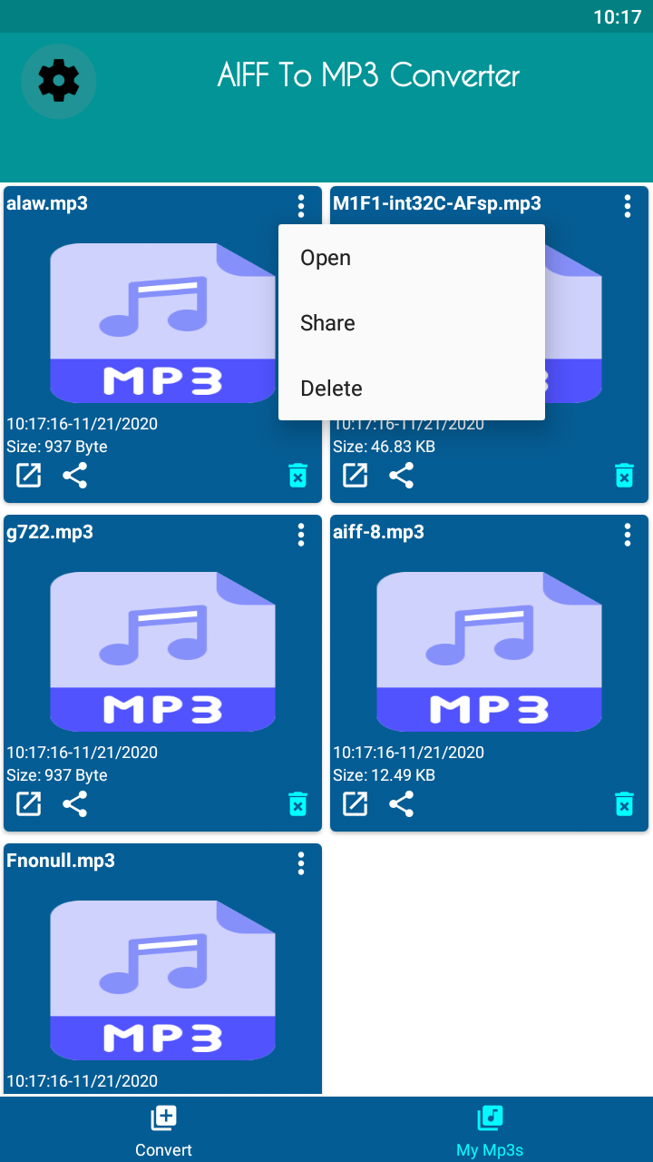 اسکرین شات 3 برنامه Convert AIFF to MP3
