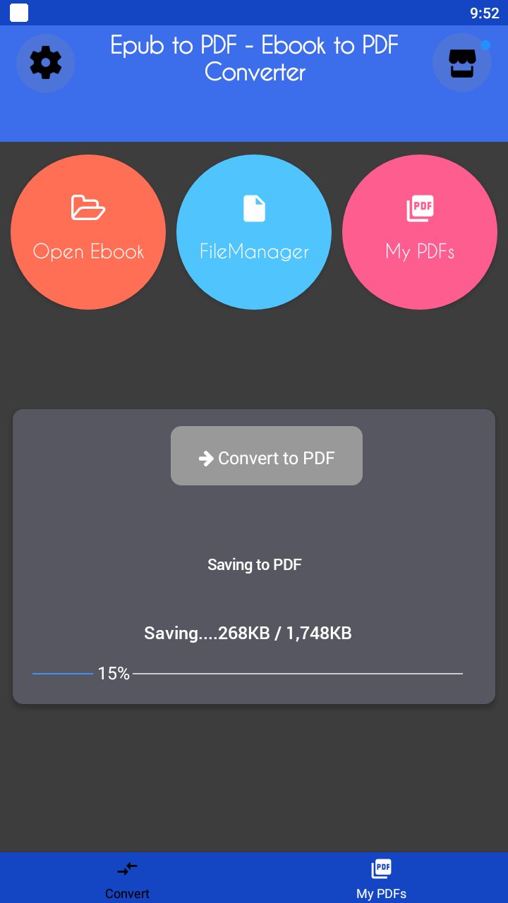 اسکرین شات 2 برنامه Ebook Converter - Epub to pdf