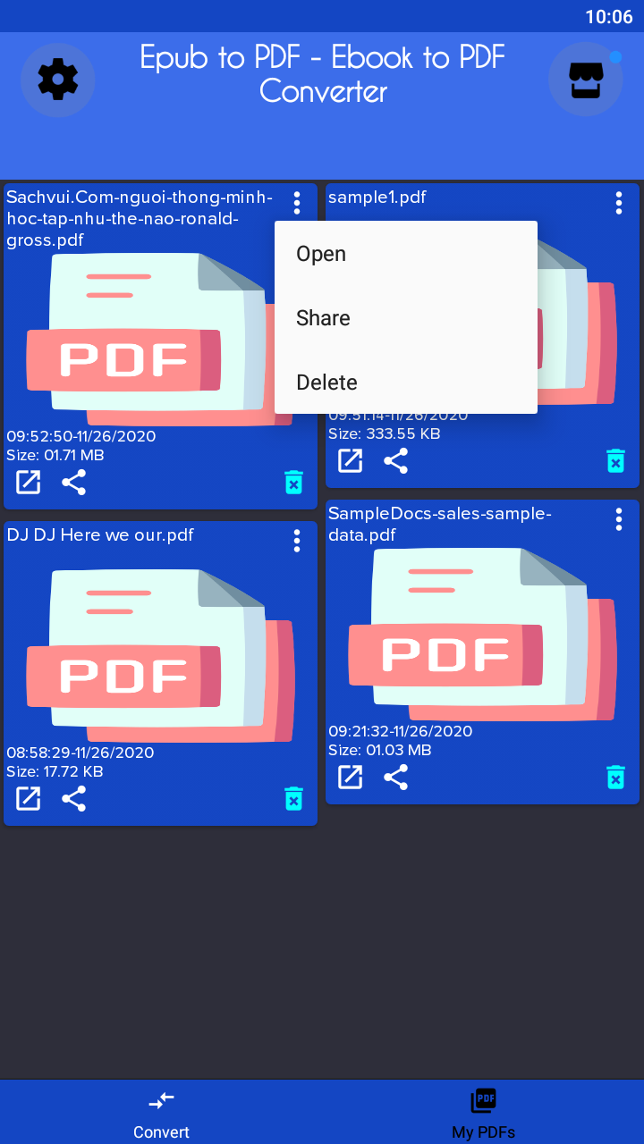 اسکرین شات 3 برنامه Ebook Converter - Epub to pdf