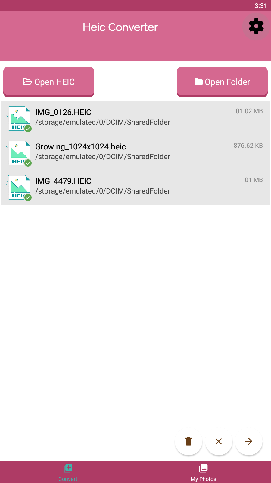 اسکرین شات 1 برنامه Heic to JPG Converter