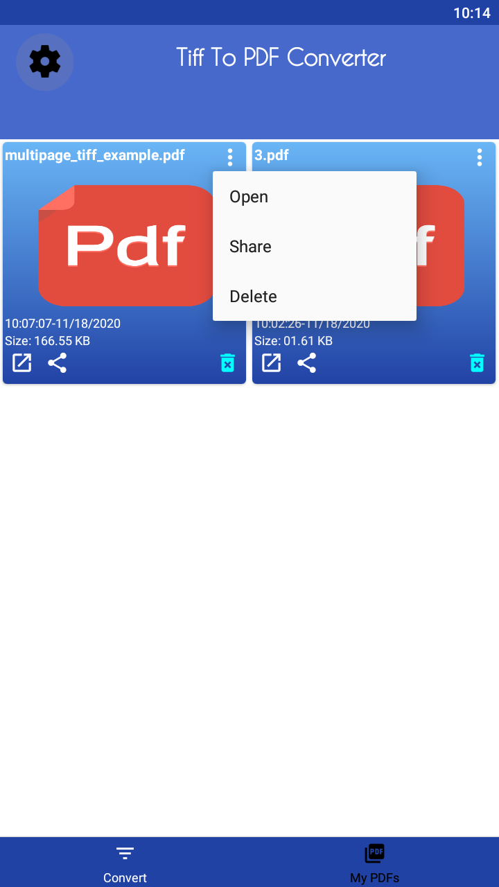اسکرین شات 4 برنامه TIFF to PDF Converter