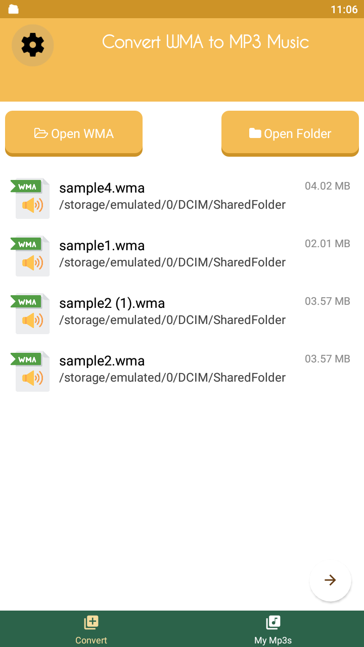 اسکرین شات 1 برنامه Convert WMA to MP3 file