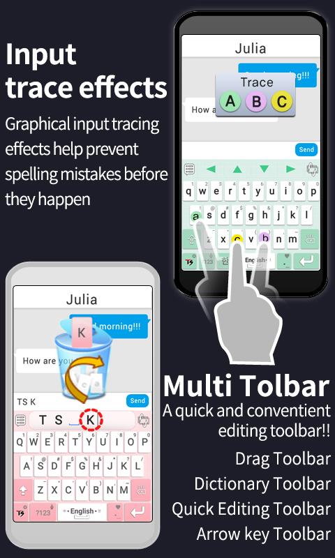 اسکرین شات 3 برنامه TS Big Keyboard [4Languages]