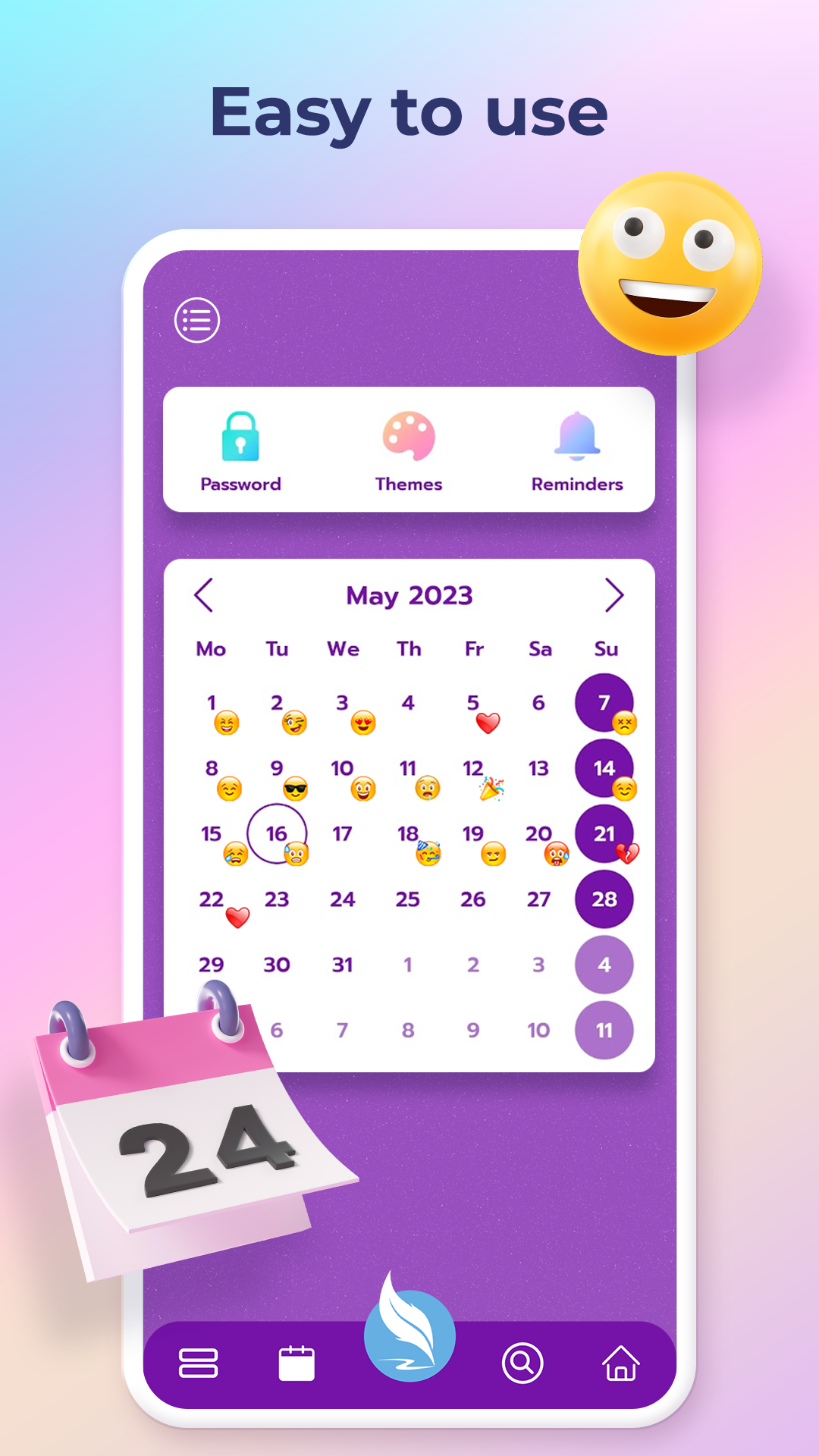 اسکرین شات 4 برنامه My Secret Diary with Lock