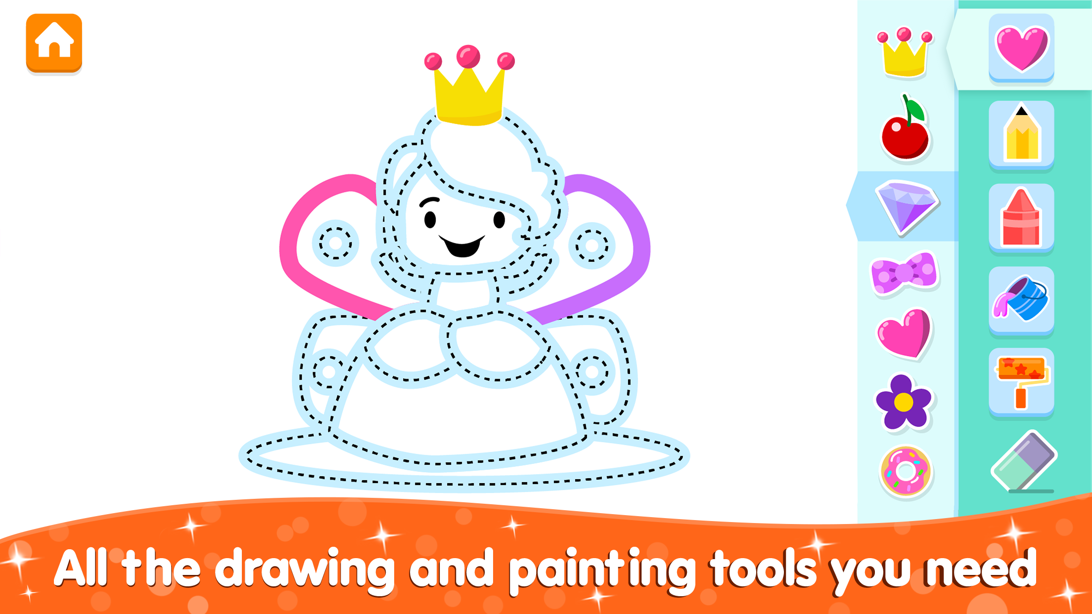 اسکرین شات 2 بازی Coloring and Drawing For Girls
