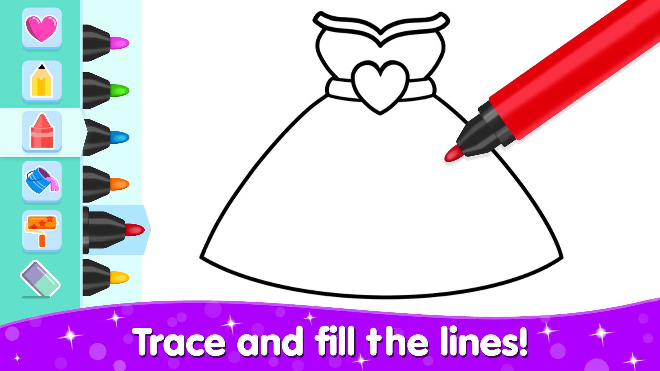 اسکرین شات 1 بازی Coloring and Drawing For Girls